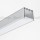 Aluminum profile, anodised, ideal for LED strips, 1 meter