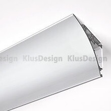 Aluminium Profil 019, KLUS WERKIN KPL. 18025ANODA, eloxiert, ideal für LED Streifen, 3m