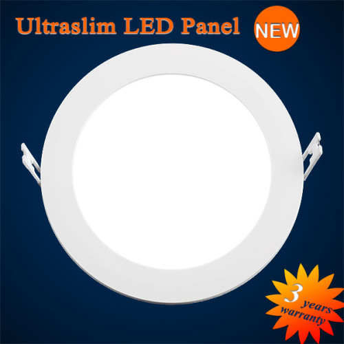 LED Panel Ultraflach Rund zum Einbauen, Maße: 270mm(AUS) 250mm(LOCH), 19W, 1440 Lumen, 100°, 5800-6000K  Weiß, Gehäuse in Weiß aus Aluminium, Dimmbar: 1-10V (Optional)/ Dali (Optional)