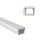 Aluminum profile, anodised, ideal for LED strips, 2 meter