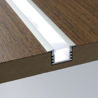 Aluminium Profil 003, LED Einbauleiste KLUŚ PDS-NK, 1 Meter schwarz eloxiert