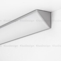 Aluminium Profil 016, KLUS KOPRO schwarz eloxier Winkelleuchte, 3 Meter