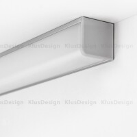Aluminium Profil 016, KLUS KOPRO schwarz eloxier Winkelleuchte, 3 Meter