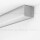 Aluminum profile, anodised, ideal for LED strips, 1 meter