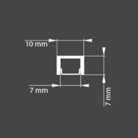 Aluminium Profil 030 eloxiert, ideal für max. 6 mm...