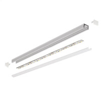 Aluminum profile 030, KLUS PIKO B8288ANODA, anodized, ideal for max. 6 mm wide LED strip, 2 meter
