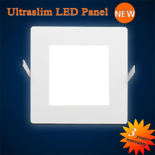 LED Panel Ultraflach Eckig 121x121mm 9W 483Lumen, 5800-6000K Weiß, Gehäuse in Weiß, Dimmbar