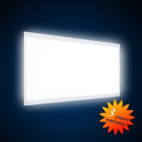 LED Panel Ultraflach Angular, Assembly and pendant light / 1195x595mm, 80W, 7260 lumen, 3000-3200K Warmwhite, housing in silver, dimmable