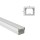 Aluminium Profil 001, KLUS PDS4 B1718ANODA, eloxiert, ideal für LED Streifen, 2 Meter