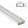 Aluminum profile, anodised, ideal for LED strips, 1 meter
