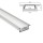 Aluminium Profil 004, KLUS MICRO-K B3775ANODA, eloxiert, ideal für LED Streifen, 1 Meter