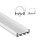 Aluminium Profil 006, KLUS GIP B4574ANODA, eloxiert, ideal für LED Streifen, 1 Meter