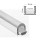 Aluminium Profil 008, KLUS REGULOR ZWK B468-43ANODA, eloxiert, ideal für LED Streifen, 1 Meter