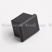 Profilblende für Aluminium Profil 001, KLUS PDS4 Schwarz Endkappe 24066, geschlossen, Schwarz