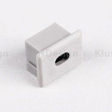 Profilblende für Aluminium Profil 001, KLUS PDS4 Endkappe mit Kabelausgang 1057, Grau