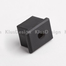 Profilblende für Aluminium Profil 001, KLUS PDS4 Schwarz Endkappe mit Kabelausgang 24081, Schwarz
