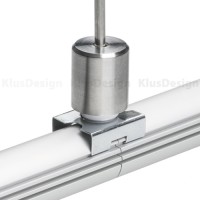 Abhängungskopf mit Befestigungsklammer für Aluminium Profile 001, 002, 007, 008, KLUS DP-MOC Abhängung 00645
