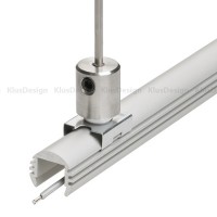 Abhängungskopf mit Kabelschacht und Befestigungsklammer für Aluminium Profile 001, 002, 007, 008, KLUS DP-MOC-ZO Abhängung 00646