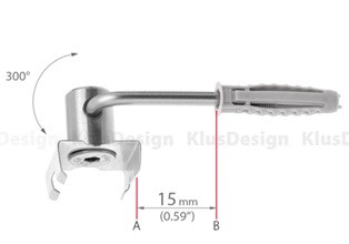 Befestigungssatz für Aluminium Profile 001, 002, 007, 008, KLUS Befestigung Set M5 42302