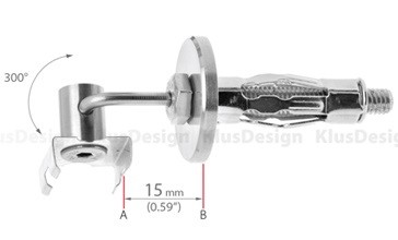 Befestigungssatz für Aluminium Profile 001, 002, 007, 008, KLUS Befestigung Set M3 42303