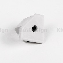 Profilblende f&uuml;r Aluminium Profil 005, KLUS 45 Endkappe mit Kabelausgang 1440, Grau