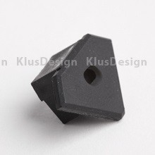 Profilblende für Aluminium Profil 005, KLUS 45 Endkappe mit Kabelausgang 24085, Schwarz