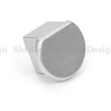 Profilblende f&uuml;r Aluminium Profil 007, KLUS PDS-O MET Endkappe 24059, geschlossen, Grau Metallic