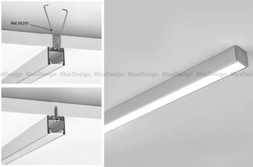 Aluminium Profil 009, KLUS PDS-ZM B7696ANODA, eloxiert, ideal f&uuml;r LED Streifen, 1 Meter