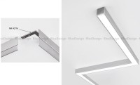 Perfil de aluminio anodizado, ideal para tiras de LED, 2 metro