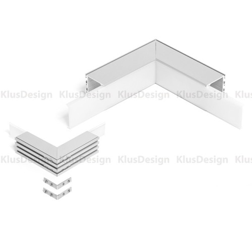 Verbinder f&uuml;r Aluminium Profile, KLUS ZMPION-90 Verbindungsst&uuml;ck 42718, 90&deg; Winkel