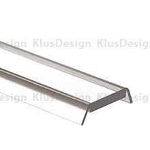 Abdeckung f&uuml;r Aluminium Profile 013, 017, 021-022, KLUS HS12 00158, transparent, 1m
