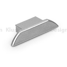 Profilblende f&uuml;r Aluminium Profil 013, KLUS STOS MET Endkappe 24065, geschlossen, Grau Metallic