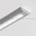 Profilblende für Aluminium Profil 013, KLUS STOS MET Endkappe 24065, geschlossen, Grau Metallic