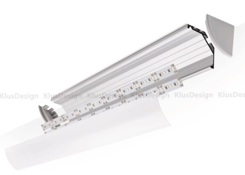 Aluminium Profil 016, KLUS KOPRO B6367ANODA, Winkelleuchte, eloxiert, ideal f&uuml;r LED Streifen, 1 Meter