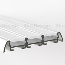 Aluminium Profil 017, KLUS TRIADA B4476ANODA, ideal f&uuml;r LED Streifen, 1 Meter