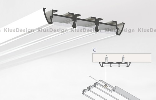 Aluminium Profil 017, KLUS TRIADA B4476ANODA, ideal f&uuml;r LED Streifen, 2 Meter