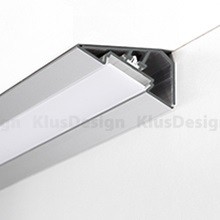 Aluminium Profil 018, KLUS LOC-30 18015ANODA, Winkelleuchte, eloxiert, ideal f&uuml;r LED Streifen, 1 Meter