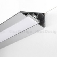 Aluminum profile, anodised, ideal for LED strips, 1 meter