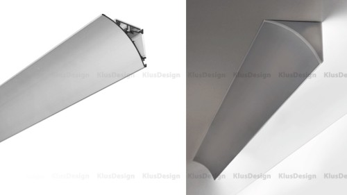 Aluminium Profil 019, KLUS WERKIN KPL. 18025ANODA, eloxiert, ideal f&uuml;r LED Streifen, 1 Meter