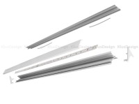 Perfil de aluminio anodizado, ideal para tiras de LED, 1 metro
