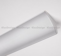 Profilblende links für Aluminium Profil 019, KLUS WERKIN WP Endkappe links 24140, geschlossen, Grau