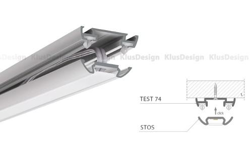 Montageprofil / Montageleiste f&uuml;r Aluminium Profil 013, KLUS TEST-74 Befestigungsprofil W4507ANODA, 1m