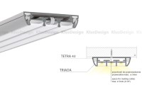 Montageprofil / Montageleiste für Aluminium Profil 017, KLUS TETRA-78 Befestigungsprofil W4508ANODA, 2m
