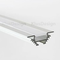 Aluminium Profil 022, KLUS PAC B4370ANODA, Winkelleuchte, eloxiert, ideal für LED Streifen, 1 Meter