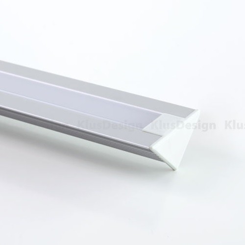 Profilblende für Aluminium Profil 022, KLUS PAC Endkappe 00084, geschlossen, Grau