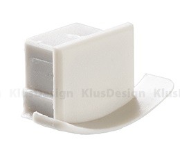 Profilblende für Aluminium Profil 023, KLUS POR Endkappe 24021, geschlossen, Grau