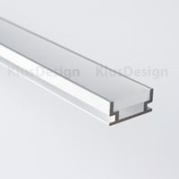 Aluminium Profil 024, KLUS HR B1889ANODA, Bodenprofil, eloxiert, ideal für LED Streifen, 2 Meter