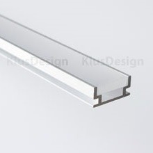Aluminium Profil 024, KLUS HR B1889ANODA, Bodenprofil, eloxiert, ideal für LED Streifen, 1 Meter