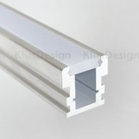 Aluminium Profil 025, KLUS HR-LINE B3579ANODA, Bodenprofil, eloxiert, ideal für LED Streifen, 1 Meter