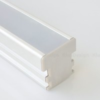 Aluminium Profil 025, KLUS HR-LINE B3579ANODA, Bodenprofil, eloxiert, ideal für LED Streifen, 2 Meter